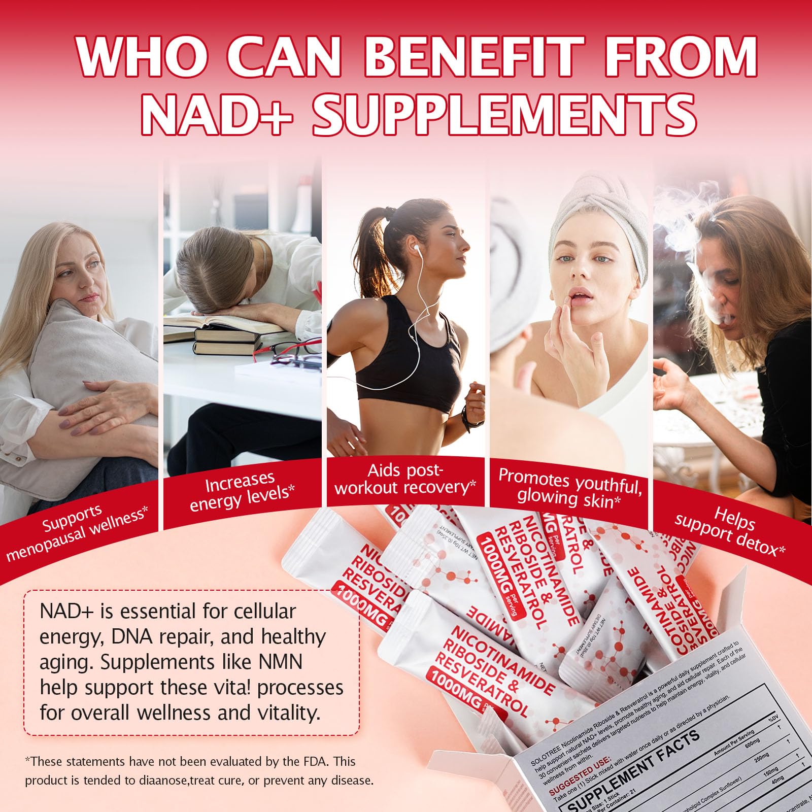 Energetic person experiencing focus after NAD supplementation