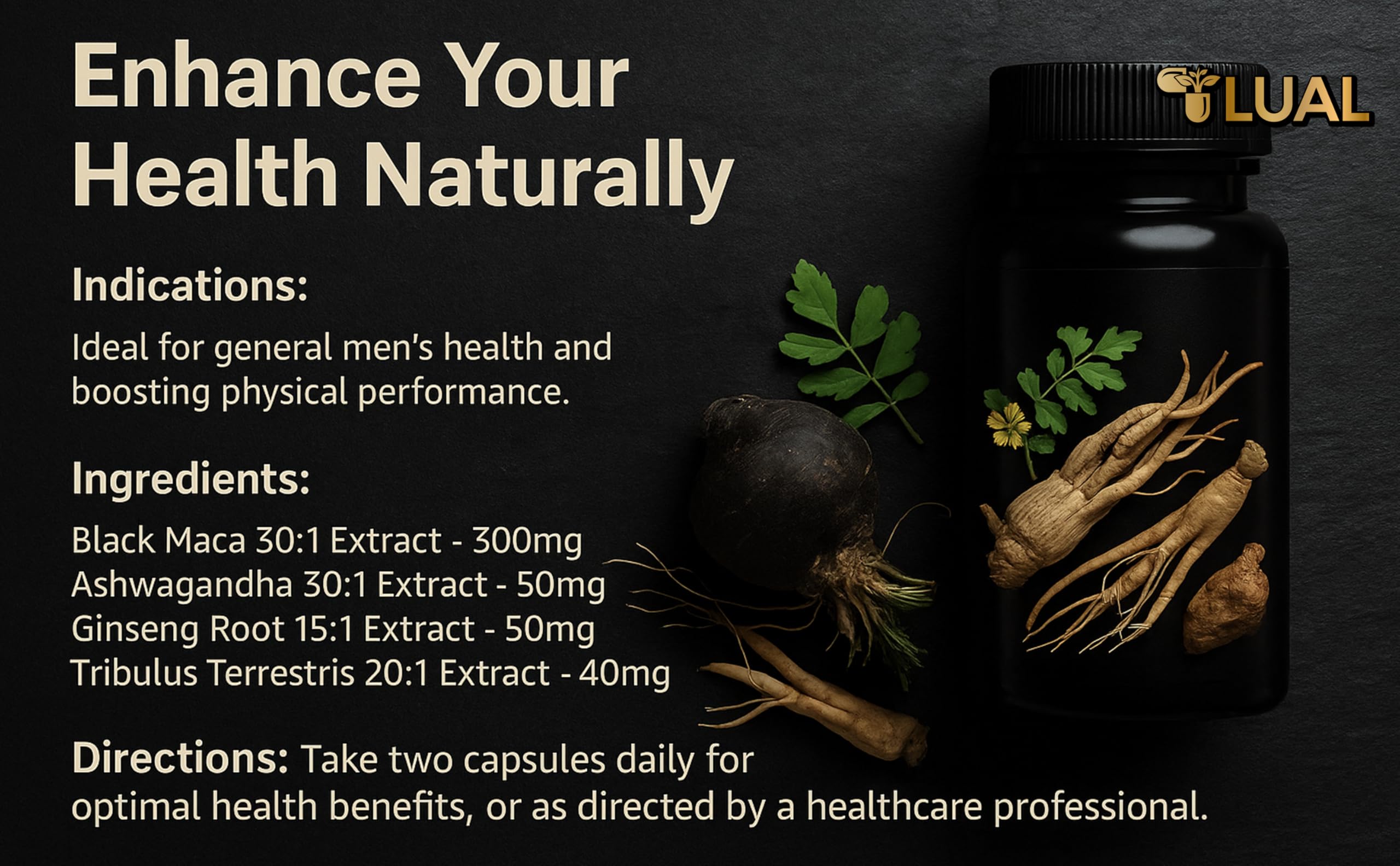 Lifestyle scene with Maca Root capsules and daily wellness