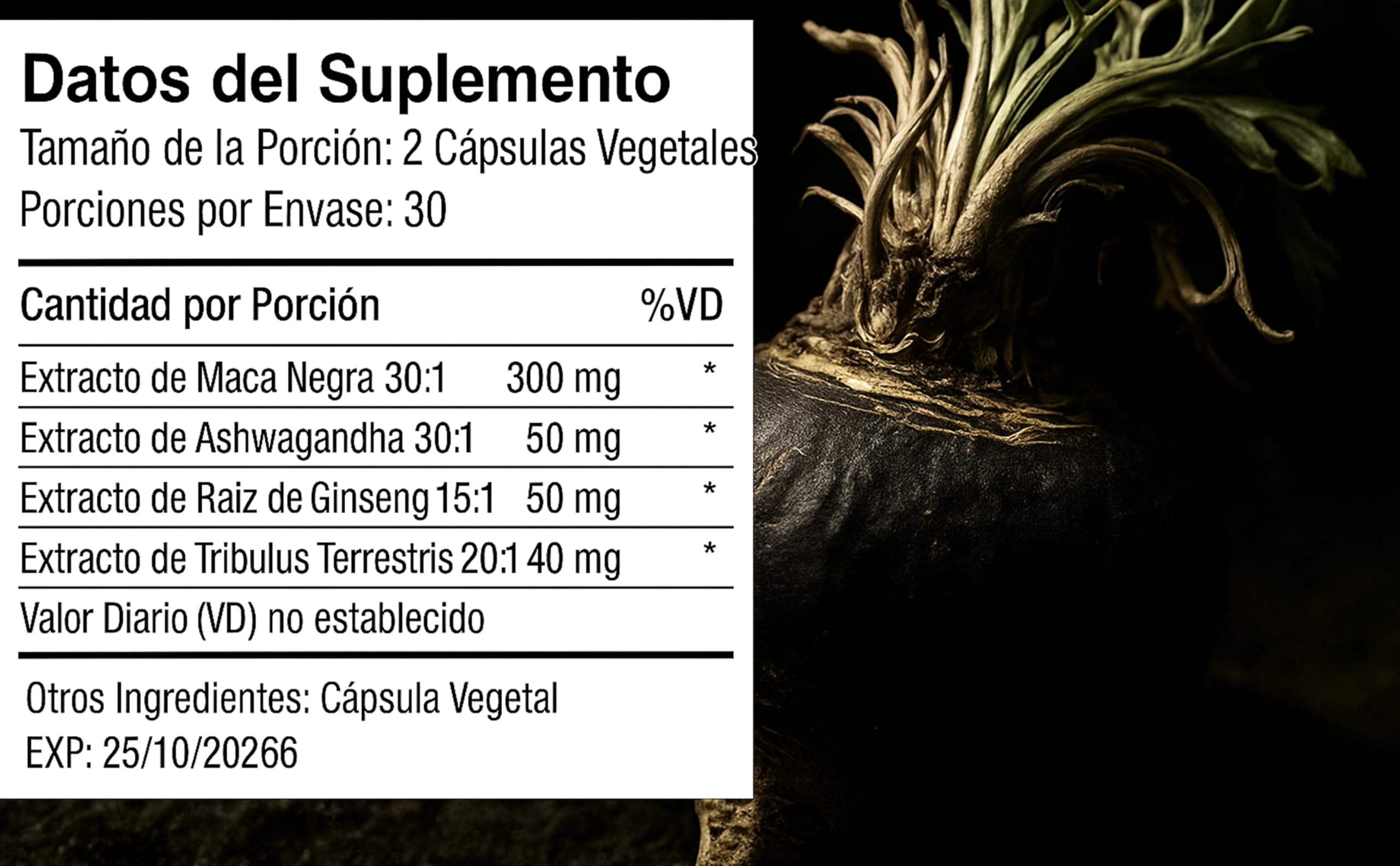 Peruvian origin and quality assurance seal on bottle