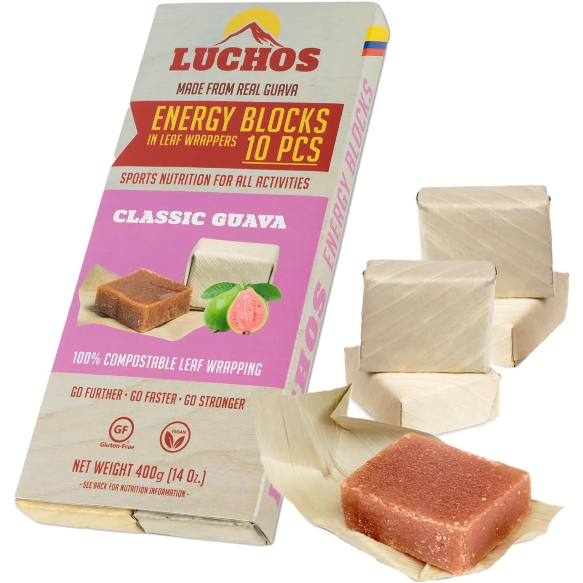 LUCHOS Energy Blocks Classic Guava 400 g packaging