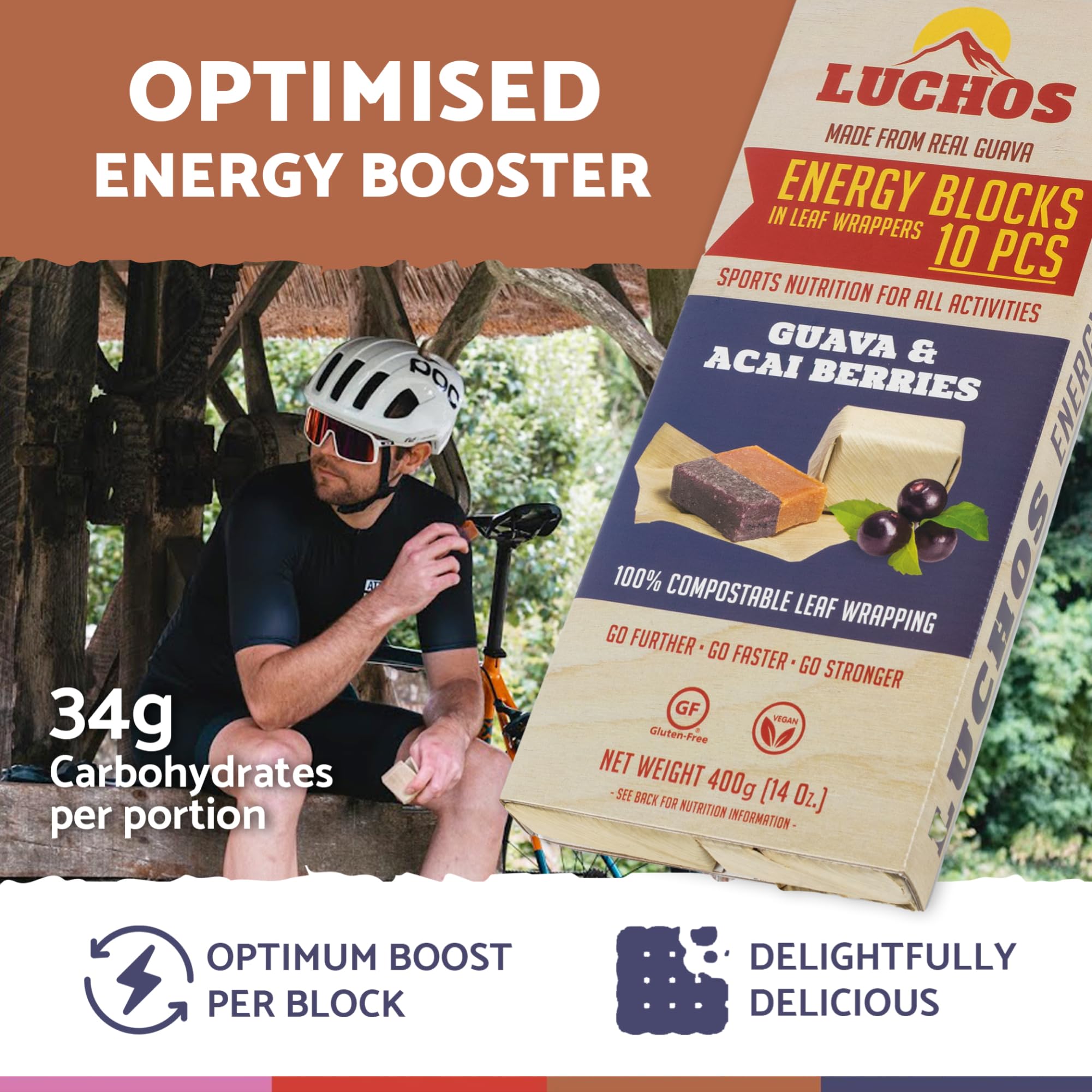Nutrition details: 34 g carbohydrates per block