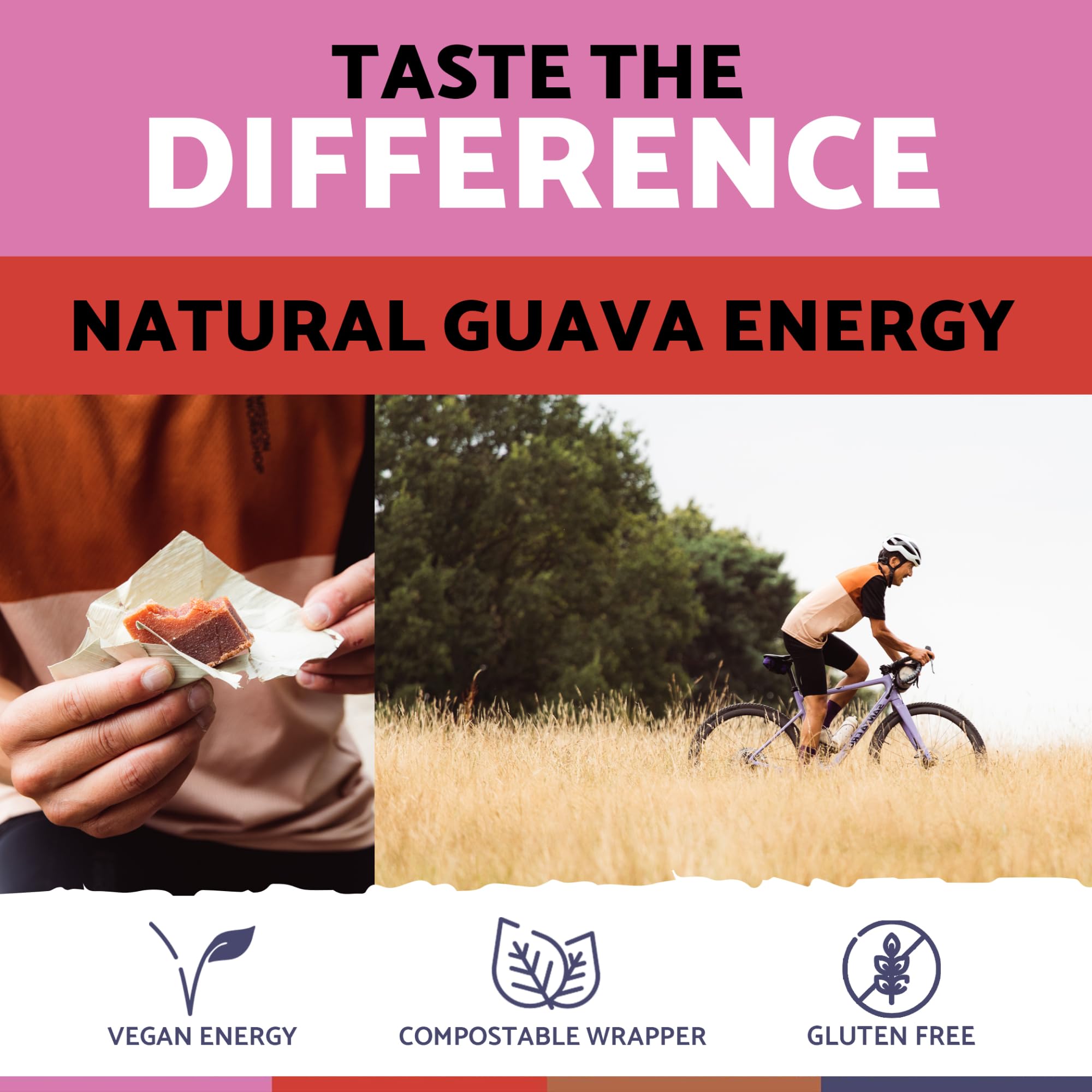 Ingredients featuring tropical guava fruit and Arabica coffee