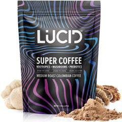 Cup of Lucid Superfood Organic Mushroom Coffee with Lion's Mane and Tremella