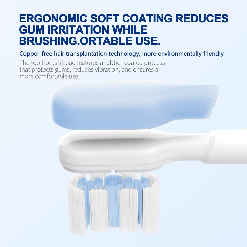 2-minute timer with 30-second reminders on toothbrush