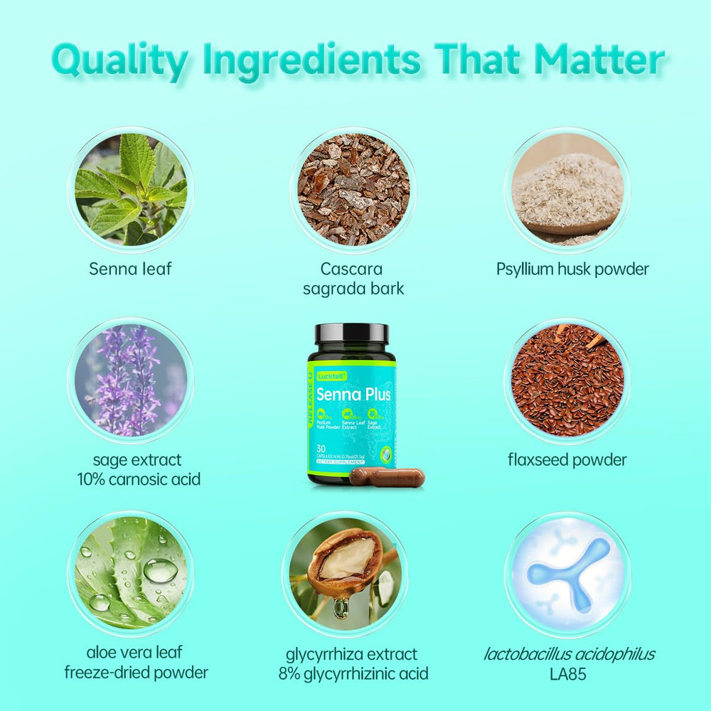 Key ingredients: Senna, Cascara Sagrada, Psyllium Husk and MCT Oil