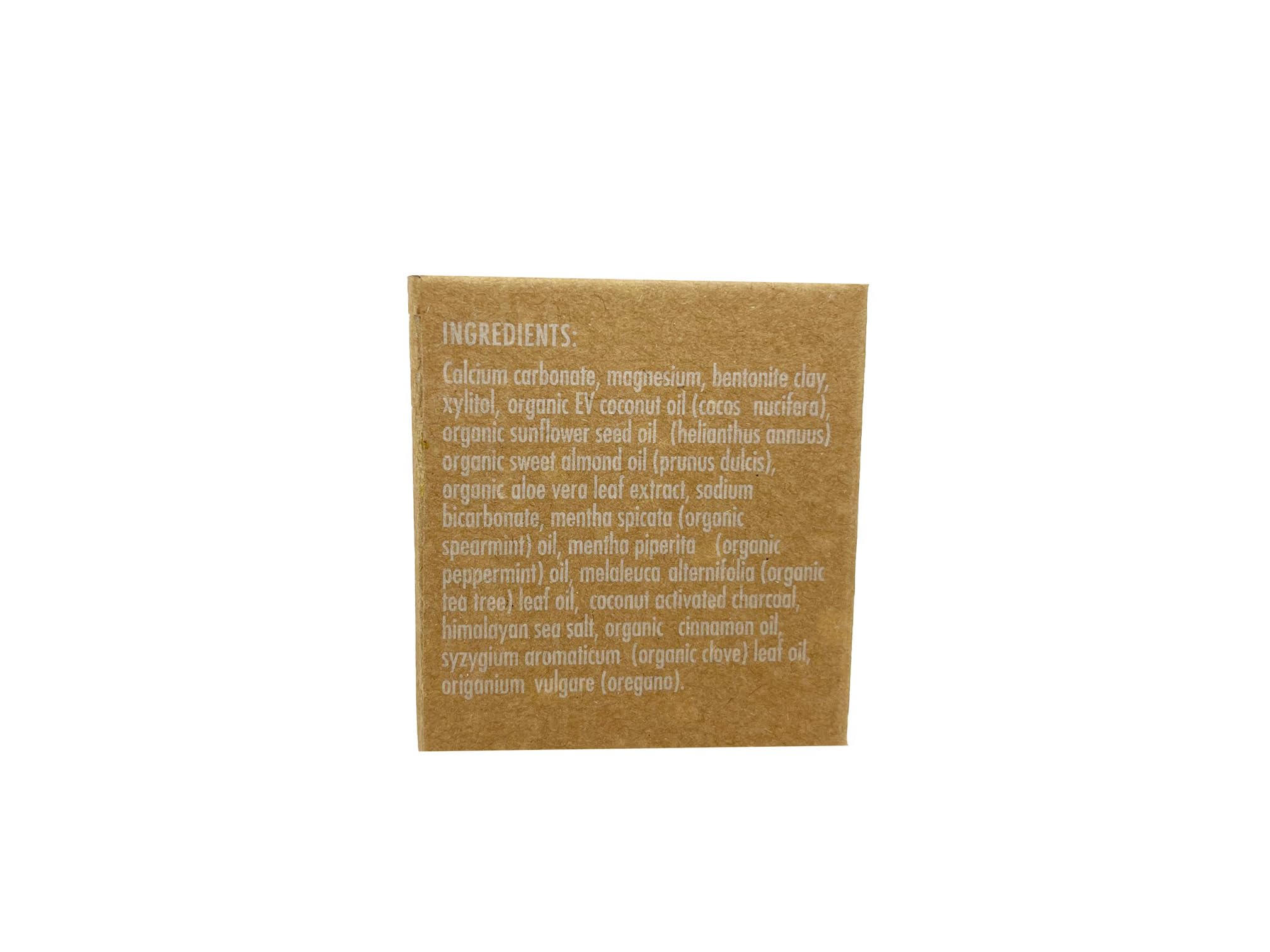 Label close-up with Lucky Teeth branding