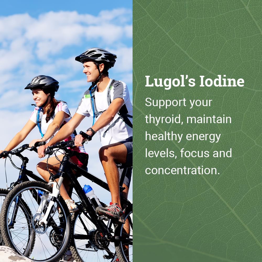Close-up of Lugol's Iodine 2% liquid drops