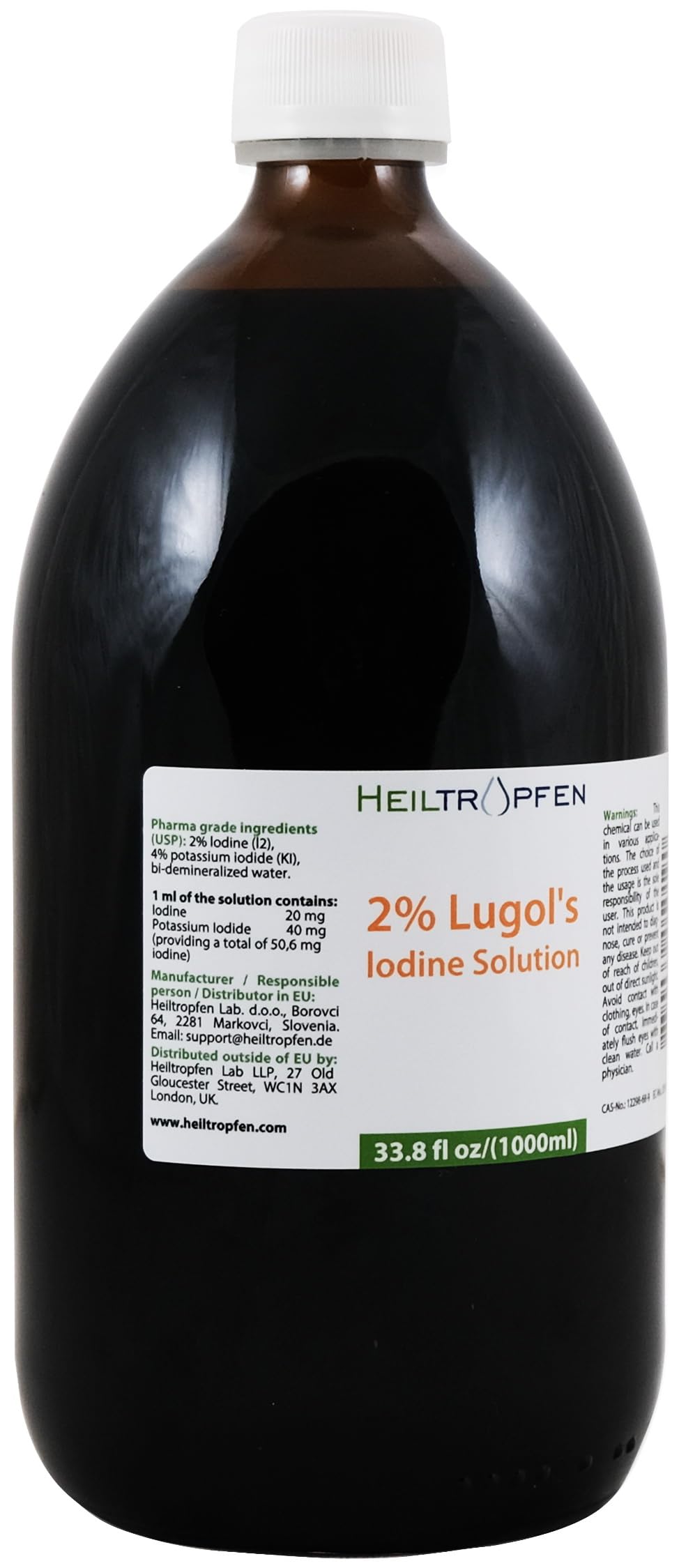 Droplet/dose illustration representing iodine content