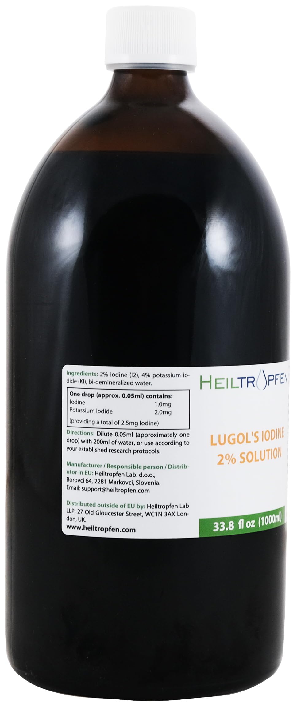 Outer packaging for Lugol's solution