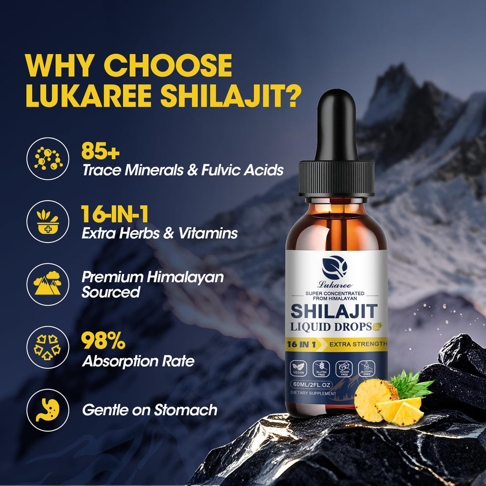 Shilajit drops with black pepper for enhanced absorption