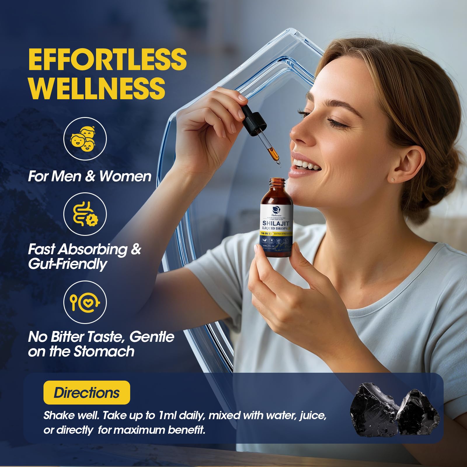 Dropper dispensing Lukaree Shilajit Drops