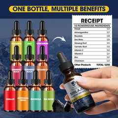 Close-up of minerals and fulvic acid in the formula