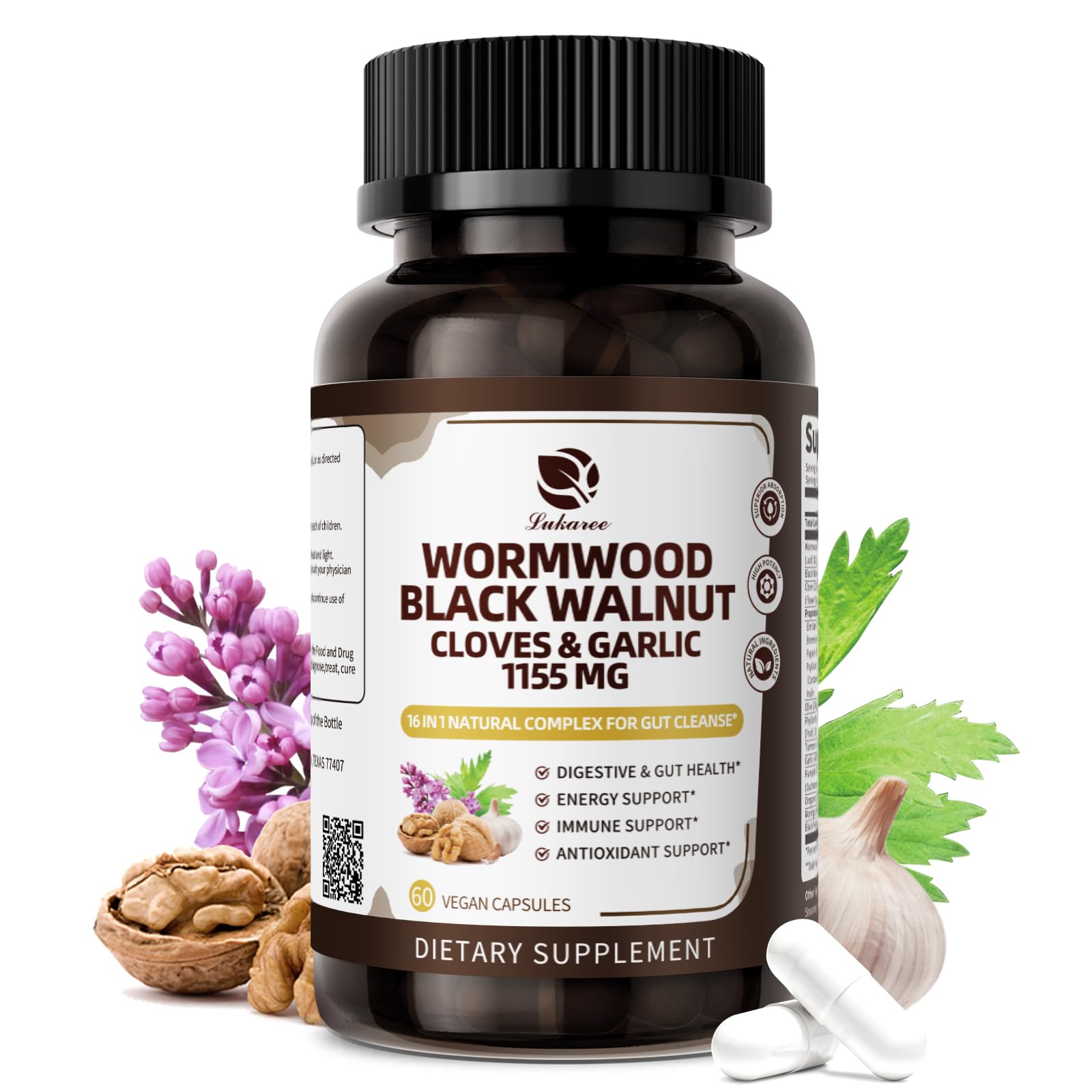Lukaree 16-in-1 Wormwood Cleanse bottle