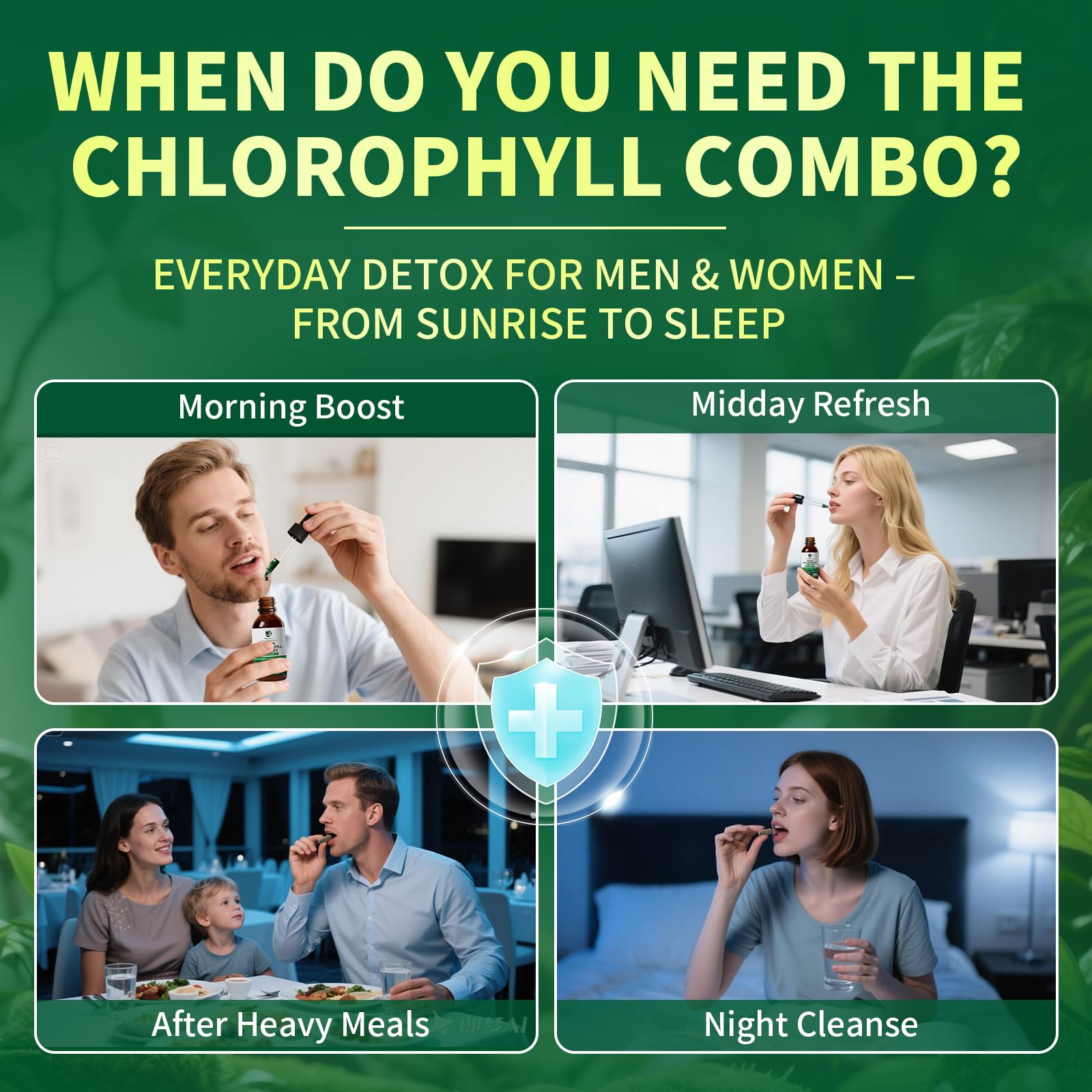 Chlorophyll Capsules bottle for PM regimen (120 capsules)