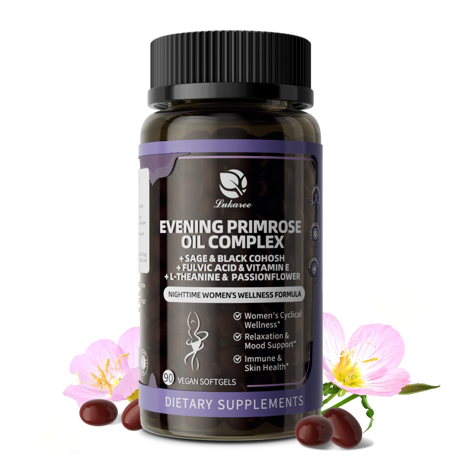 Lukaree Evening Primrose Oil Complex bottle with label