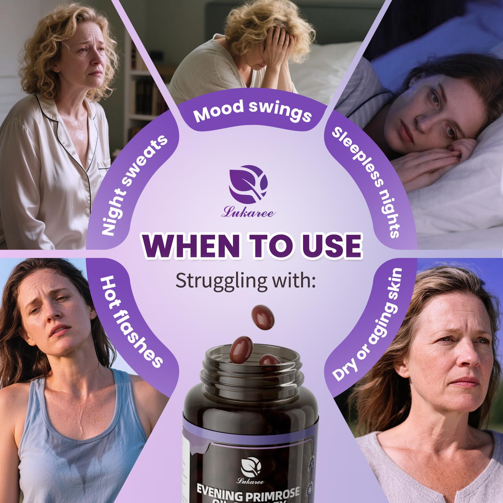 Herbal blend including Black Cohosh, Sage, and Passionflower