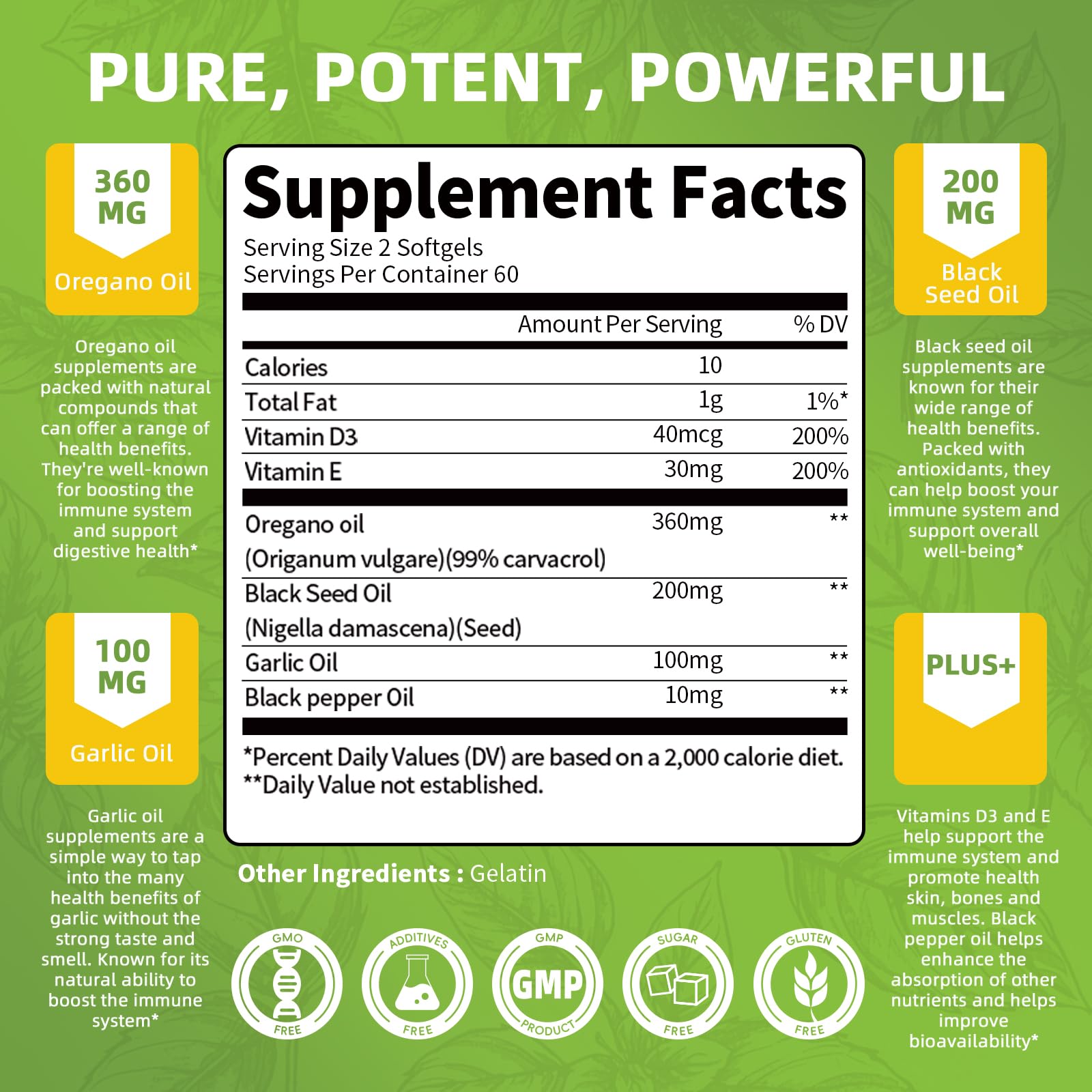 Non-GMO and GMP certified label