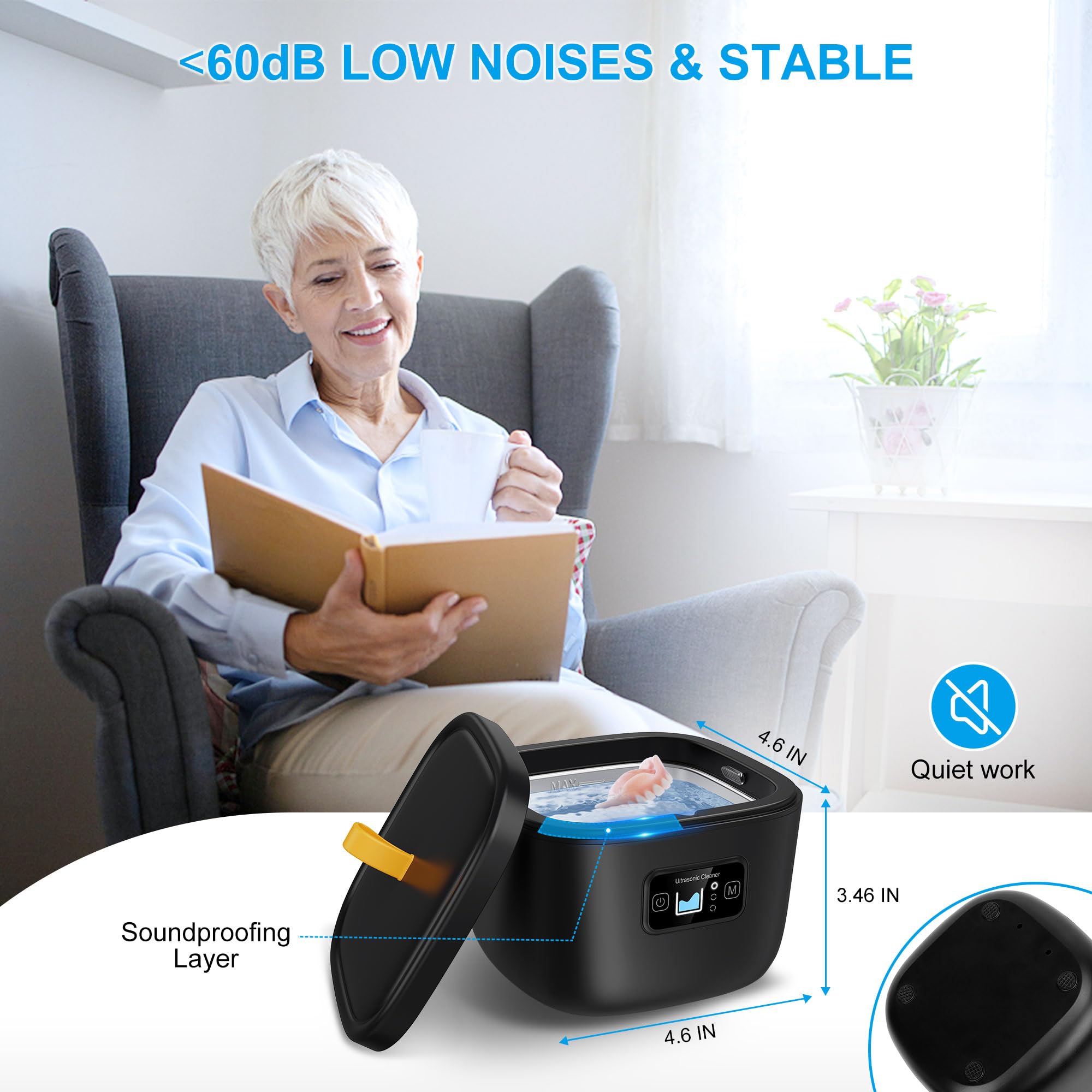 Cleaner used for dentures, braces, retainers, aligners and jewelry