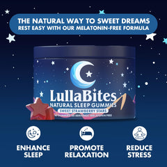 LullaBites Sleep Gummies bottle and packaging
