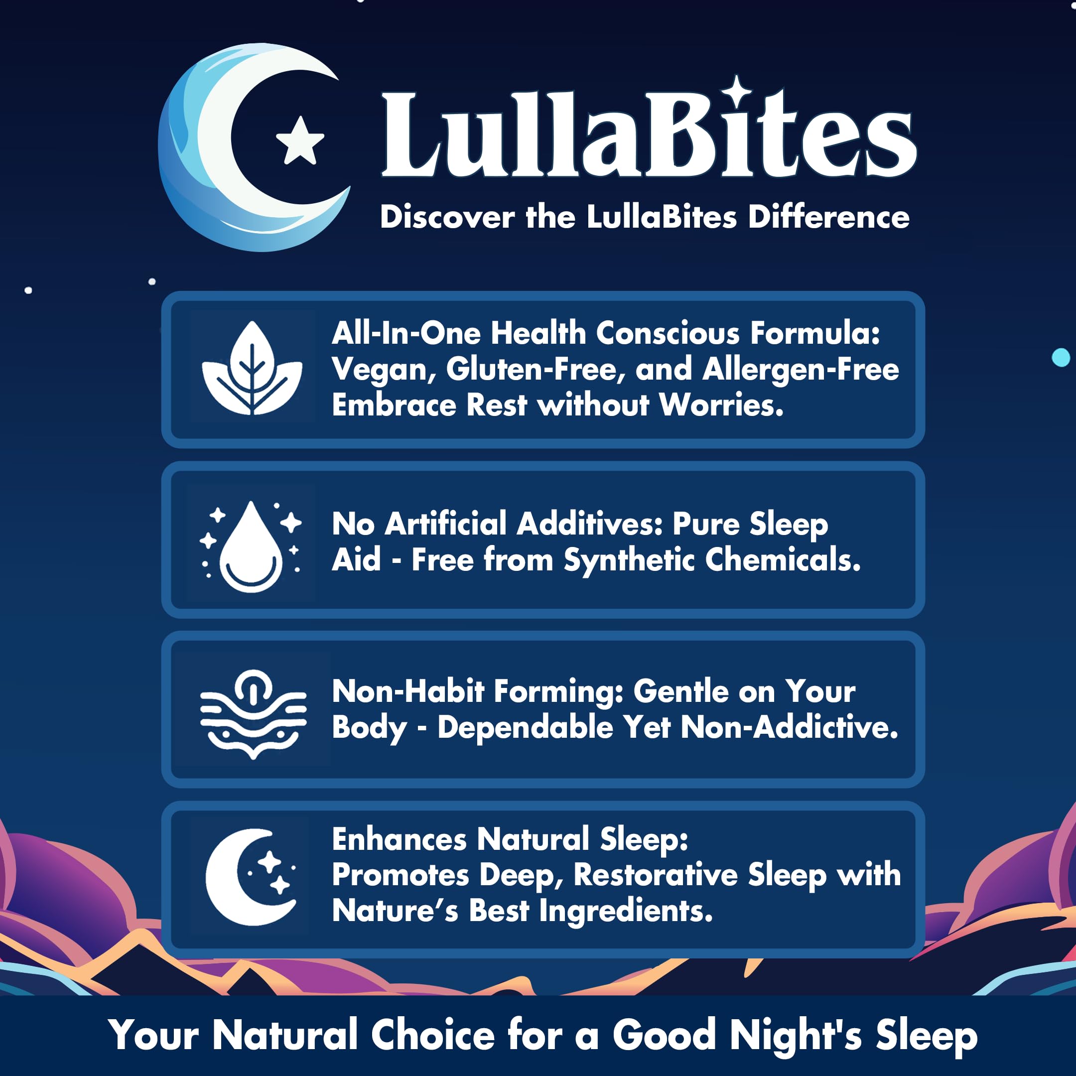 LullaBites Sleep Gummies nutrition label