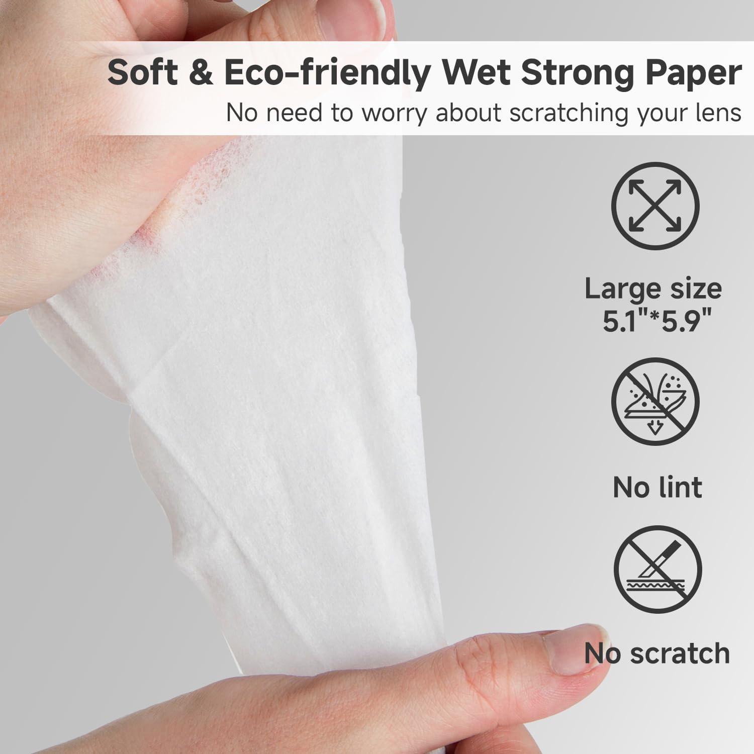 Glasses being cleaned with Lulumonster wipe