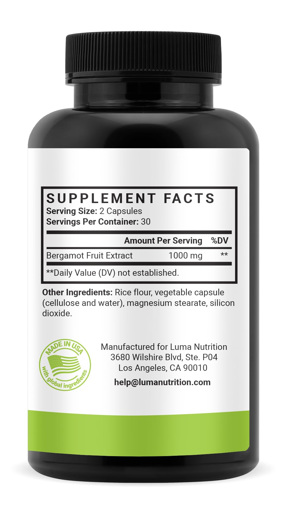 60-count Citrus Bergamot 1000mg bottle
