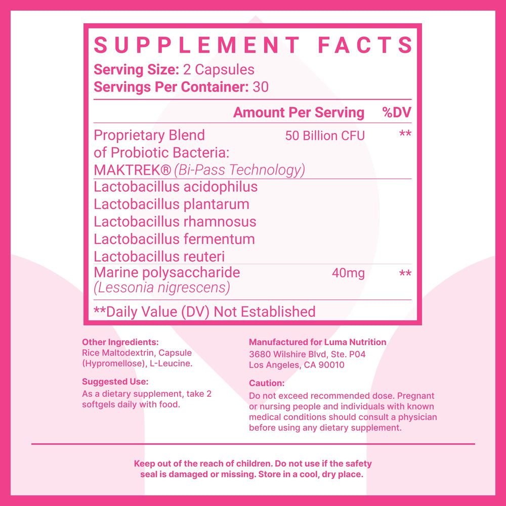 Veteran-owned Luma Nutrition branding on packaging