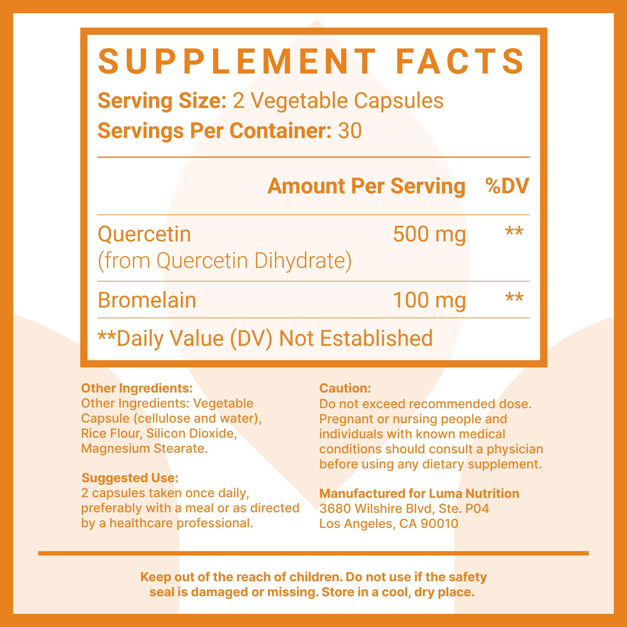 Antioxidant support image for quercetin and bromelain