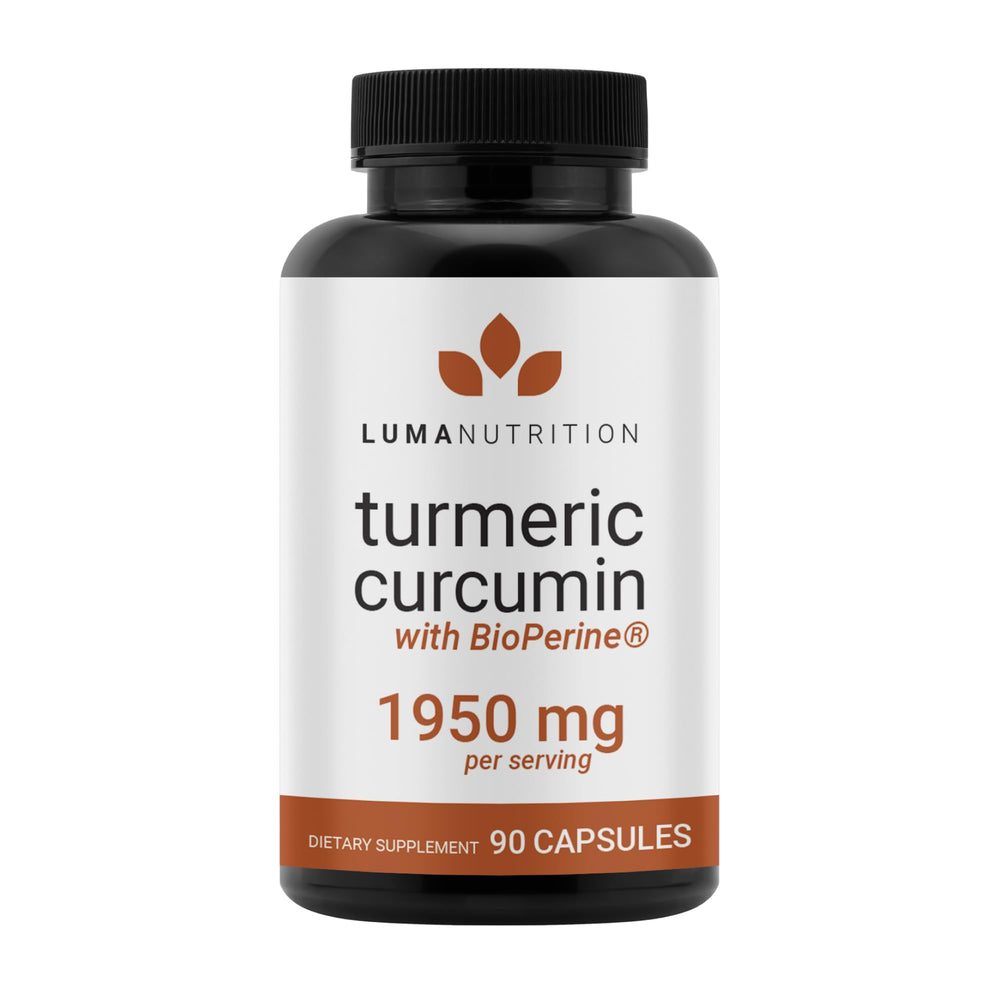 Luma Nutrition Turmeric Curcumin with BioPerine bottle – front view