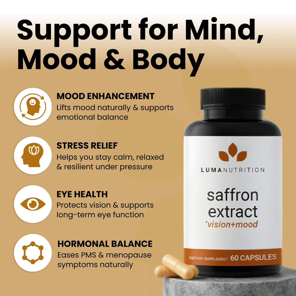 Saffron capsules for mood support