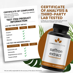 Pure saffron pills for brain and energy support