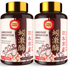 Lumbrokinase 100mg, Nattokinase 100mg, and Red Yeast Rice 300mg ingredients