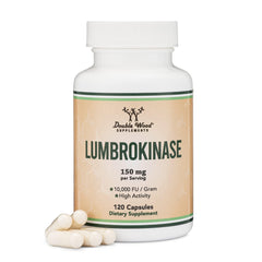 Product image: Lumbrokinase enzymes supplement bottle with 120 capsules