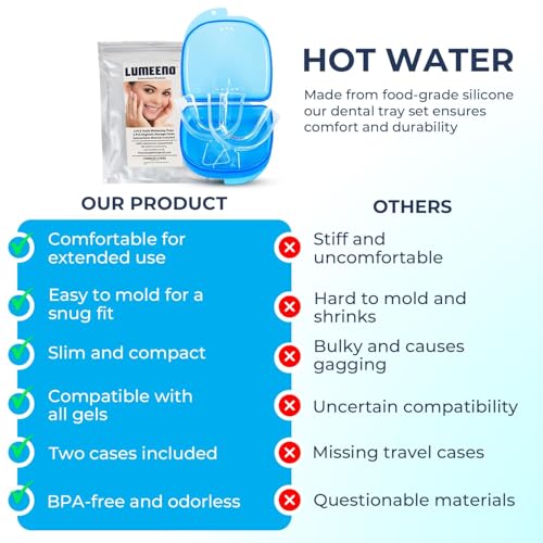 Teeth whitening trays designed for comfortable wear