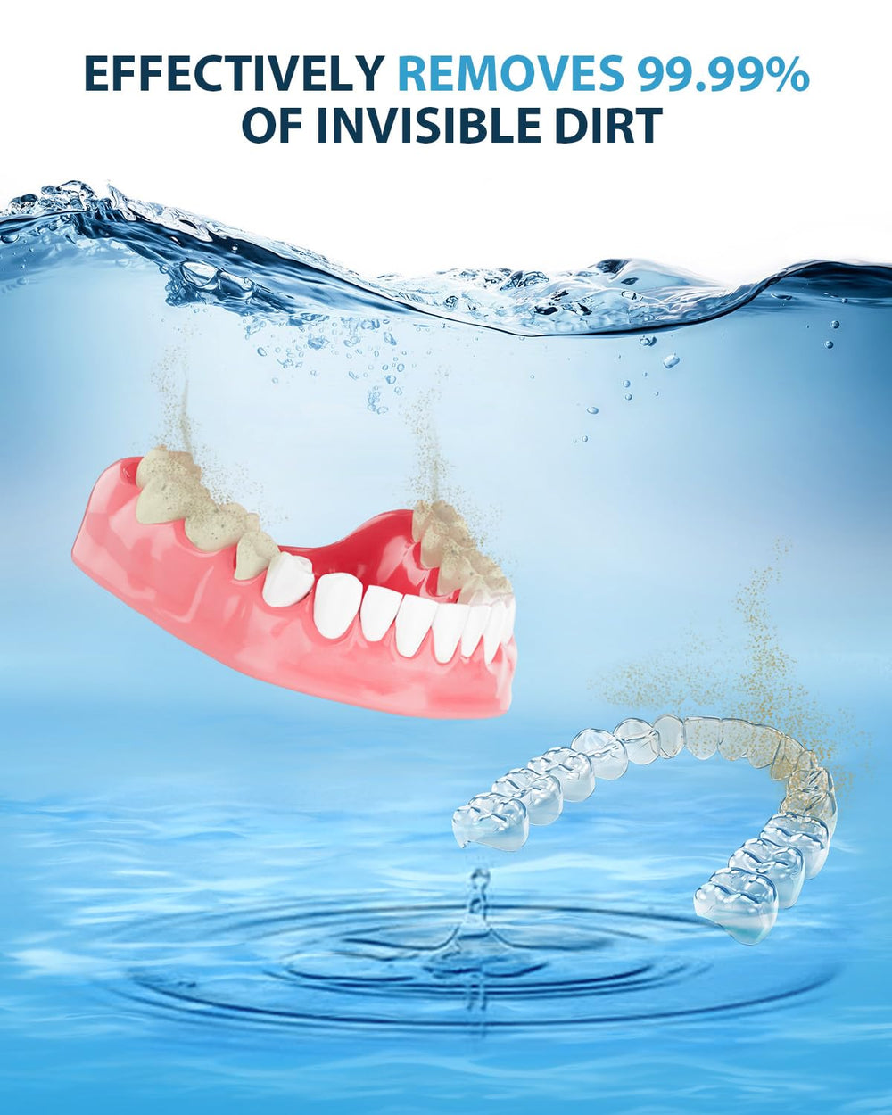 Active ultrasonic cleaning at 45kHz