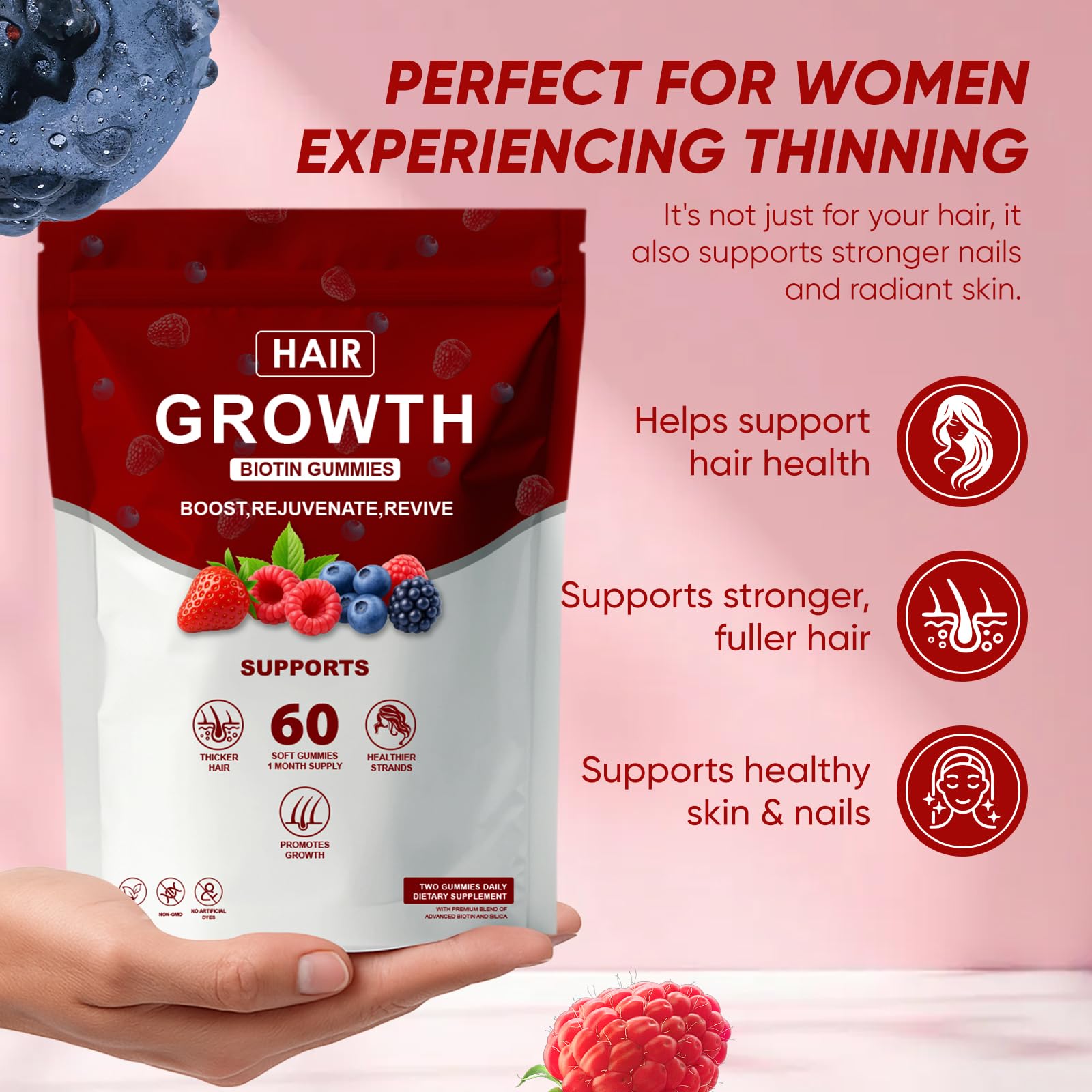 Multiple gummies showing the chewable texture