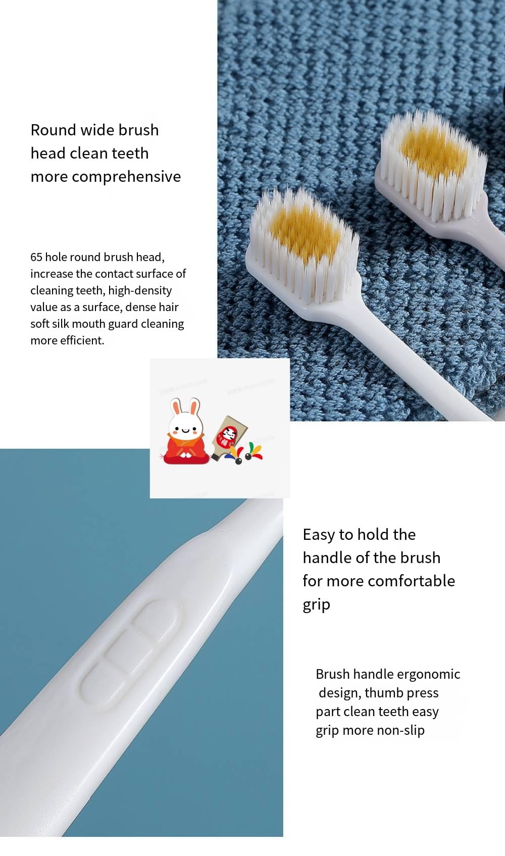 Toothbrush suitable for orthodontic use