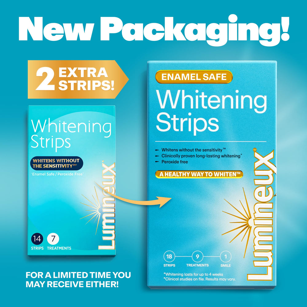 Lumineux whitening strips and toothpaste included in the starter set