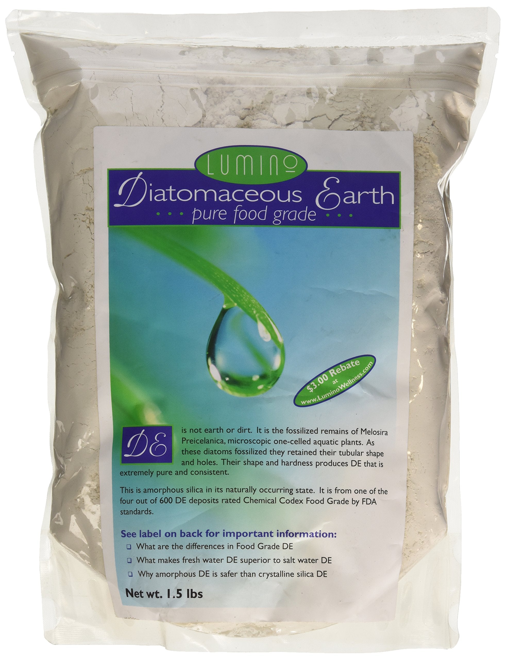Lumino Home Food Grade Diatomaceous Earth packaging