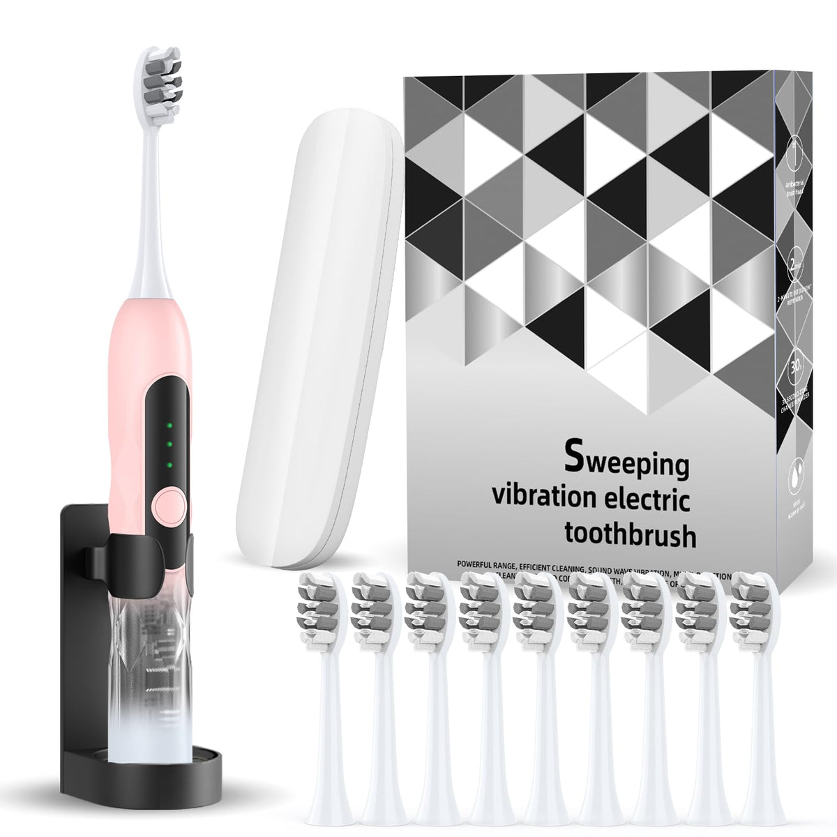 Lumivoid pink sonic toothbrush front view