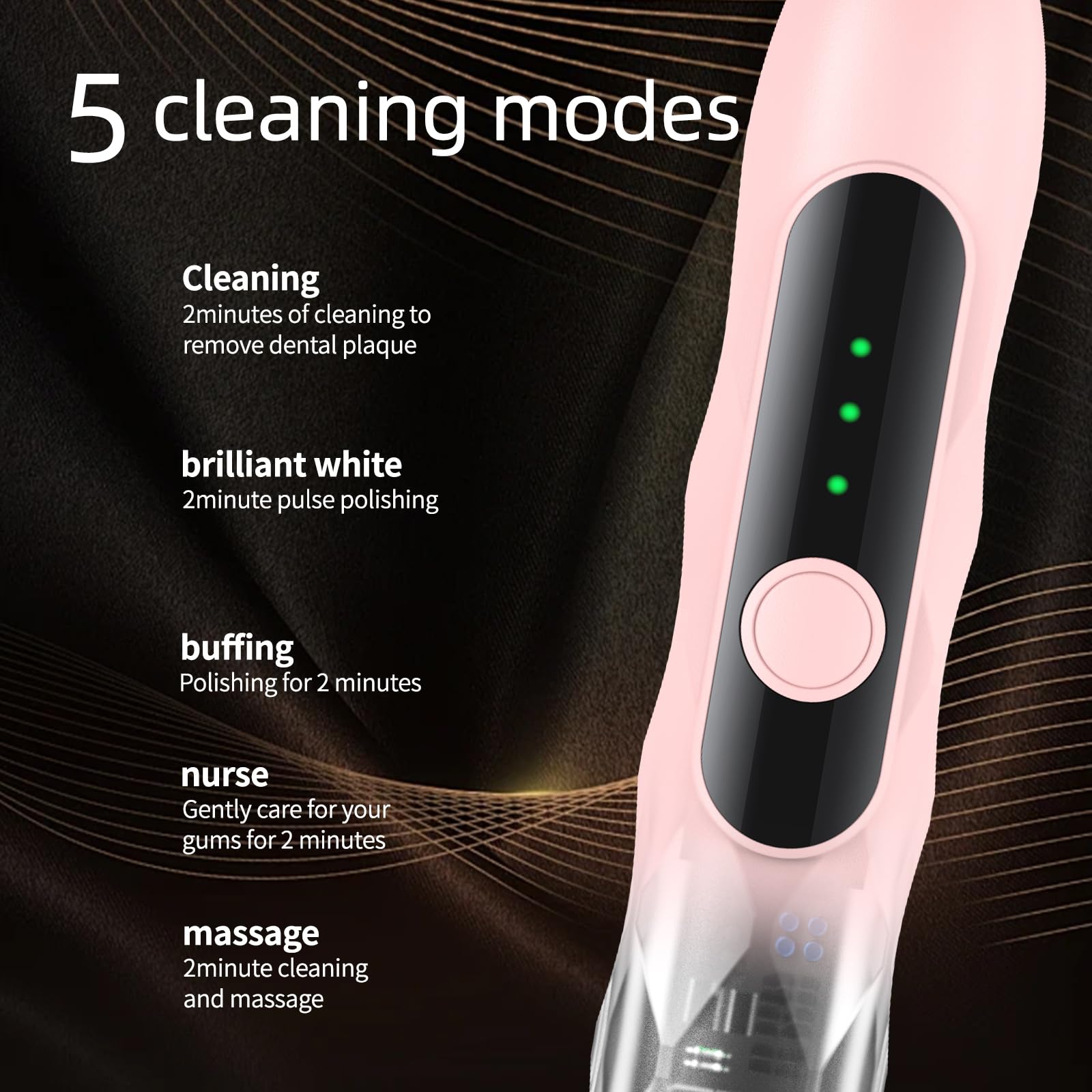 Lumivoid pink toothbrush side view