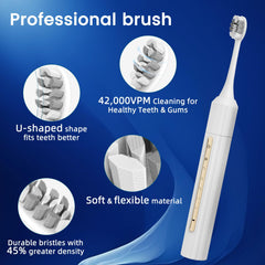 U-shaped brush heads designed for gums and hard-to-reach areas