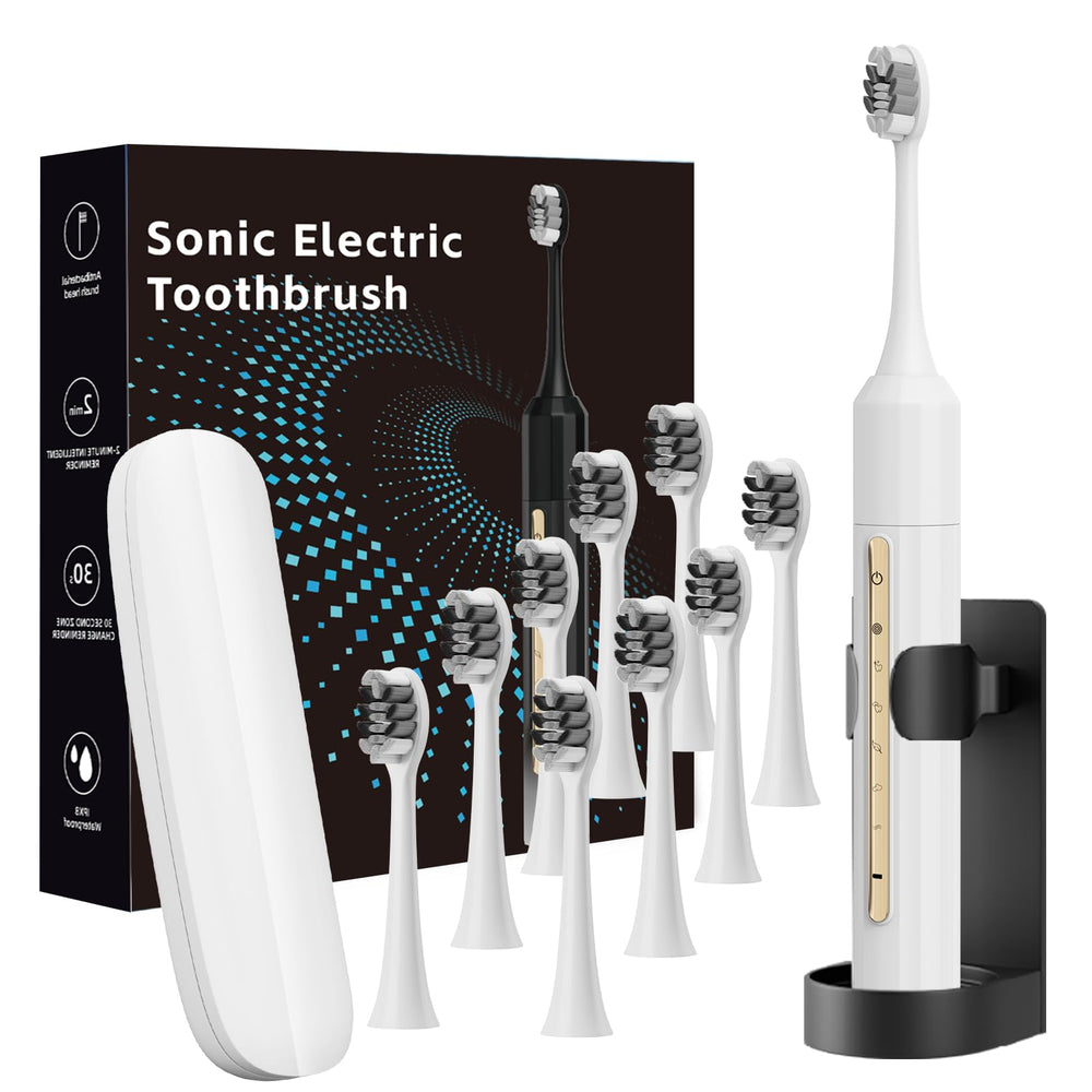 Lumivoid Sonic Electric Toothbrush front view in white
