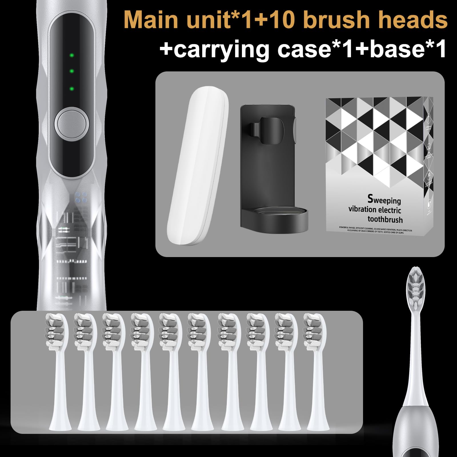 Travel case with Lumivoid toothbrush and accessories