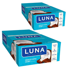 LUNA BAR Gluten Free Chocolate Dipped Coconut hero image