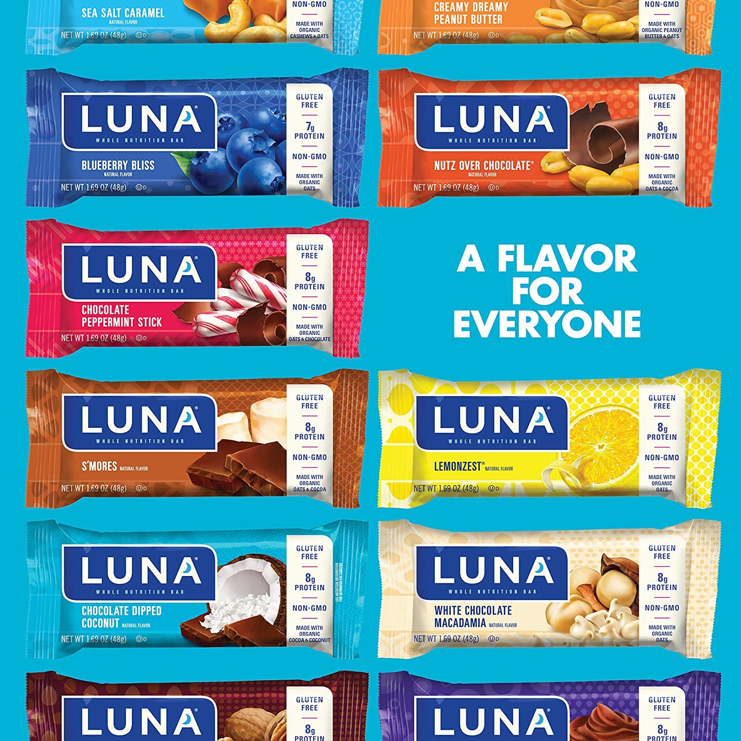 LUNA BAR Chocolate Dipped Coconut on-the-go snack