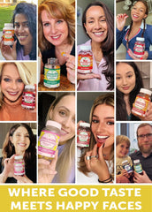 Biotin, zinc and vitamins C & E ingredients on packaging