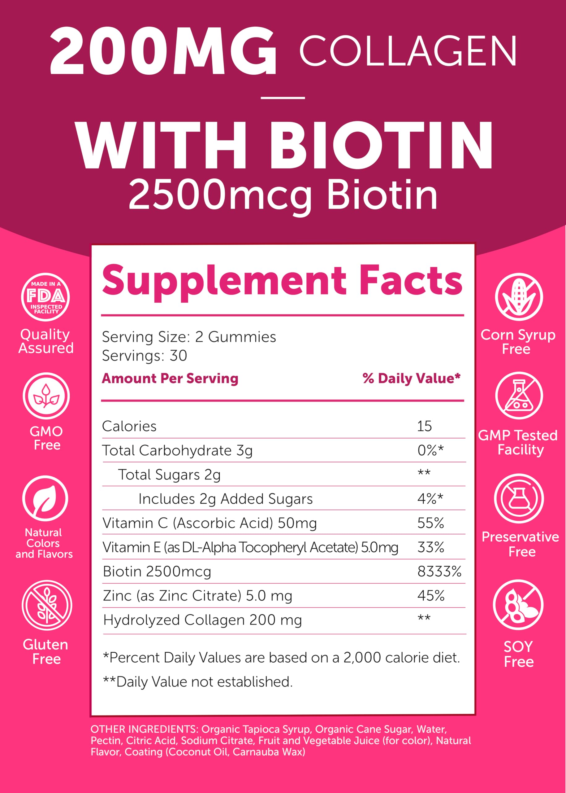 Gummies with natural flavors and colors