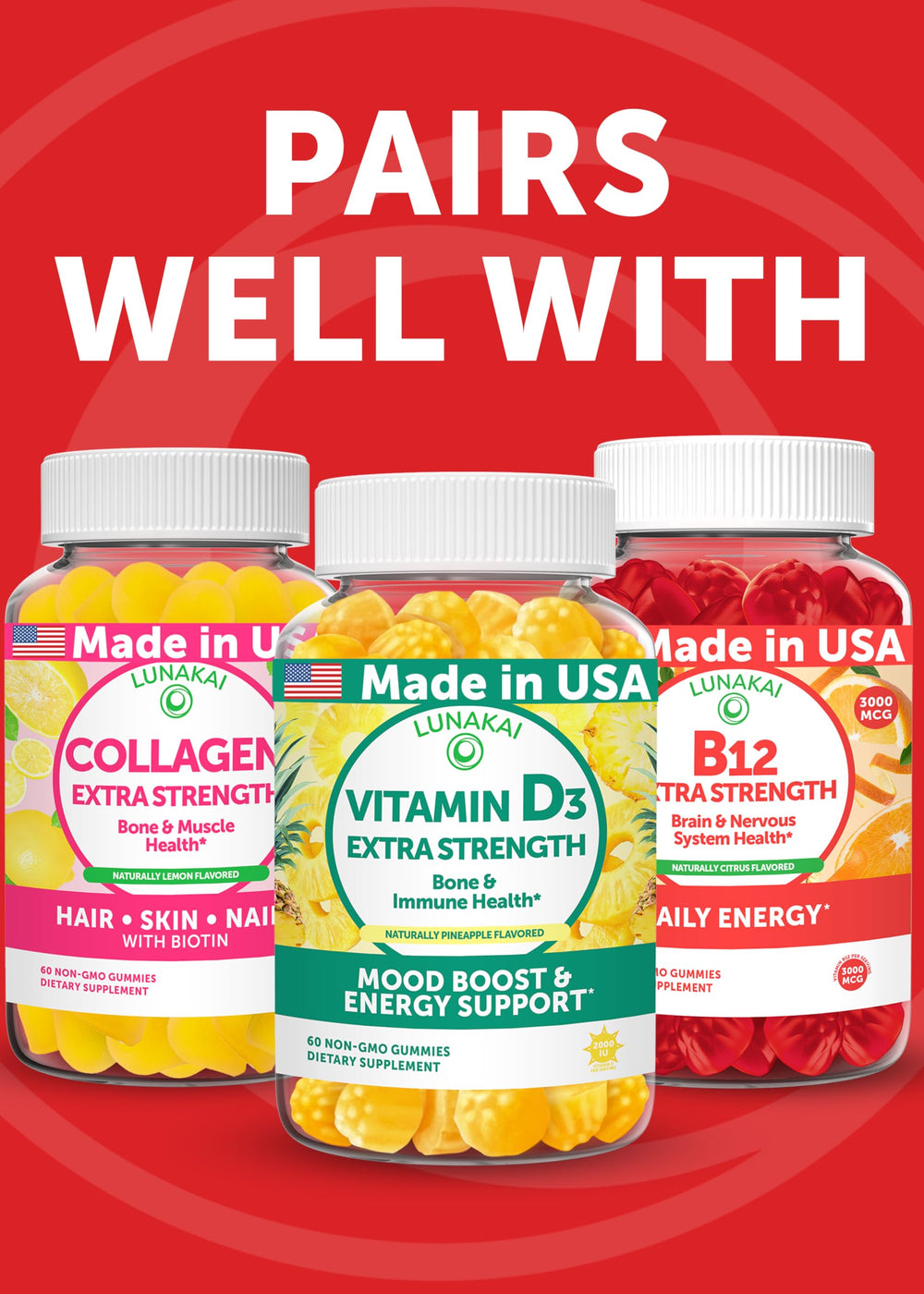 Nutrition facts of Lunakai CoQ10 Gummies 200mg per gummy