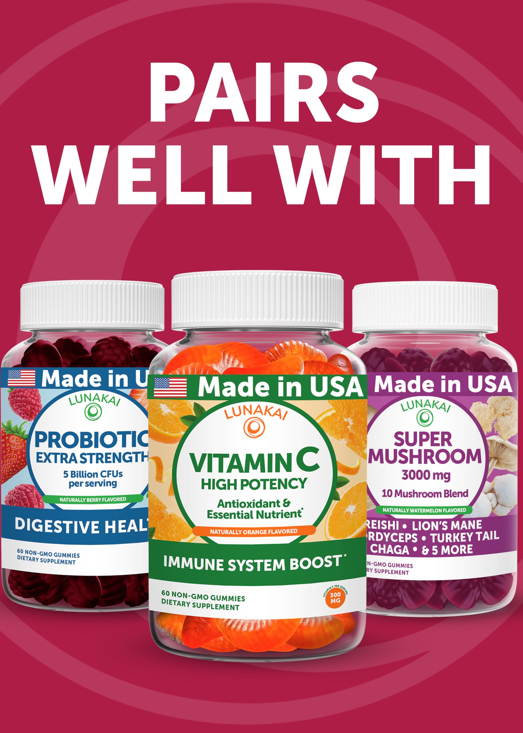 Made in Australia Lunakai Cranberry Gummies packaging